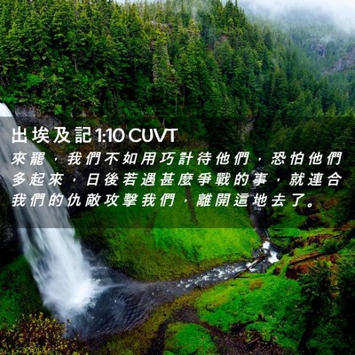 Picture 02 - 出 埃 及 記 1:10 CUVT - 來 罷 ， 我 們 不 如 用 巧 計 待 他 - Bible Verse Picture