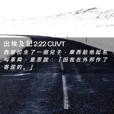 Picture 02 - 出 埃 及 記 2:22 CUVT - 西 坡 拉 生 了 一 個 兒 子 ， 摩 西 - Bible Verse Picture