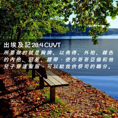 Picture 02 - 出 埃 及 記 28:4 CUVT - 所 要 做 的 就 是 胸 牌 、 以 弗 得 - Bible Verse Picture
