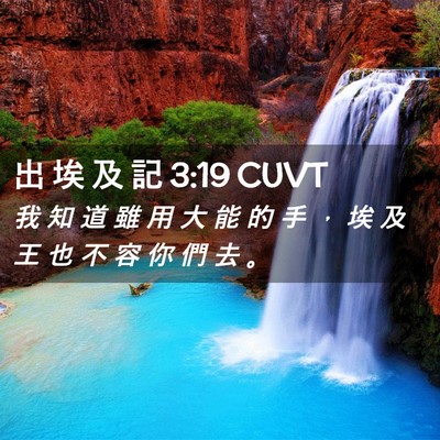 Picture 02 - 出 埃 及 記 3:19 CUVT - 我 知 道 雖 用 大 能 的 手 ， 埃 及 - Bible Verse Picture