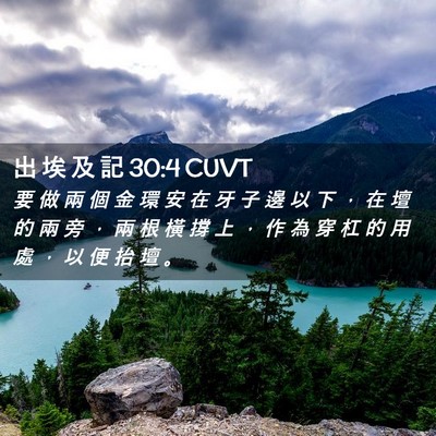 Picture 02 - 出 埃 及 記 30:4 CUVT - 要 做 兩 個 金 環 安 在 牙 子 邊 以 - Bible Verse Picture