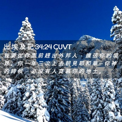 Picture 02 - 出 埃 及 記 34:24 CUVT - 我 要 從 你 面 前 趕 出 外 邦 人 ， - Bible Verse Picture