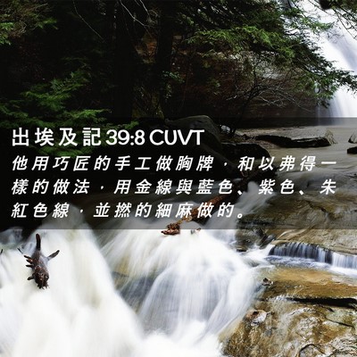 Picture 02 - 出 埃 及 記 39:8 CUVT - 他 用 巧 匠 的 手 工 做 胸 牌 ， 和 - Bible Verse Picture