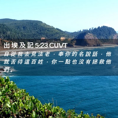 Picture 02 - 出 埃 及 記 5:23 CUVT - 自 從 我 去 見 法 老 ， 奉 你 的 名 - Bible Verse Picture