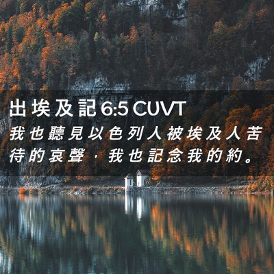 Picture 02 - 出 埃 及 記 6:5 CUVT - 我 也 聽 見 以 色 列 人 被 埃 及 人 - Bible Verse Picture