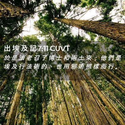 Picture 02 - 出 埃 及 記 7:11 CUVT - 於 是 法 老 召 了 博 士 和 術 士 來 - Bible Verse Picture