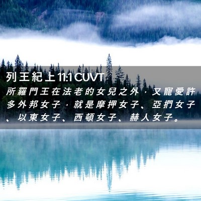 Picture 02 - 列 王 紀 上 11:1 CUVT - 所 羅 門 王 在 法 老 的 女 兒 之 外 - Bible Verse Picture