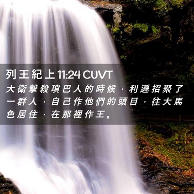 Picture 02 - 列 王 紀 上 11:24 CUVT - 大 衛 擊 殺 瑣 巴 人 的 時 候 ， 利 - Bible Verse Picture