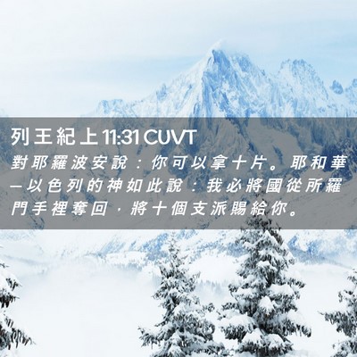 Picture 02 - 列 王 紀 上 11:31 CUVT - 對 耶 羅 波 安 說 ： 你 可 以 拿 十 - Bible Verse Picture