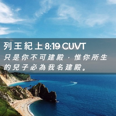 Picture 02 - 列 王 紀 上 8:19 CUVT - 只 是 你 不 可 建 殿 ， 惟 你 所 生 - Bible Verse Picture