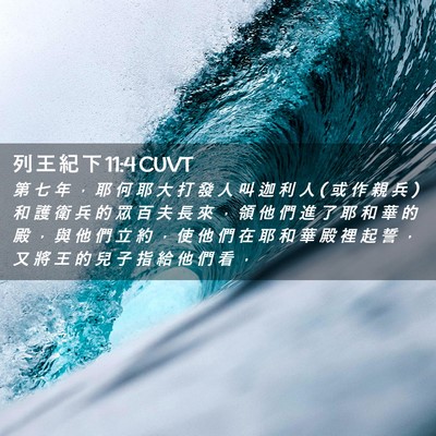 Picture 02 - 列 王 紀 下 11:4 CUVT - 第 七 年 ， 耶 何 耶 大 打 發 人 叫 - Bible Verse Picture