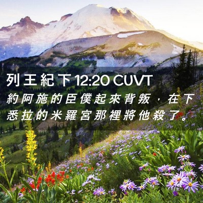 Picture 02 - 列 王 紀 下 12:20 CUVT - 約 阿 施 的 臣 僕 起 來 背 叛 ， 在 - Bible Verse Picture