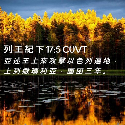 Picture 02 - 列 王 紀 下 17:5 CUVT - 亞 述 王 上 來 攻 擊 以 色 列 遍 地 - Bible Verse Picture