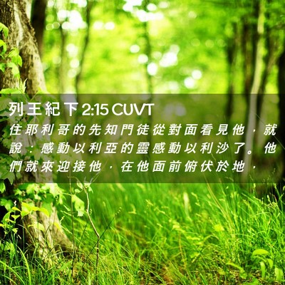 Picture 02 - 列 王 紀 下 2:15 CUVT - 住 耶 利 哥 的 先 知 門 徒 從 對 面 - Bible Verse Picture