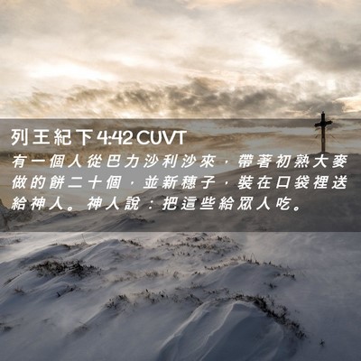 Picture 02 - 列 王 紀 下 4:42 CUVT - 有 一 個 人 從 巴 力 沙 利 沙 來 ， - Bible Verse Picture