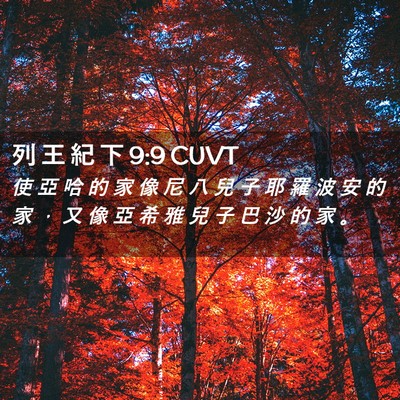 Picture 02 - 列 王 紀 下 9:9 CUVT - 使 亞 哈 的 家 像 尼 八 兒 子 耶 羅 - Bible Verse Picture