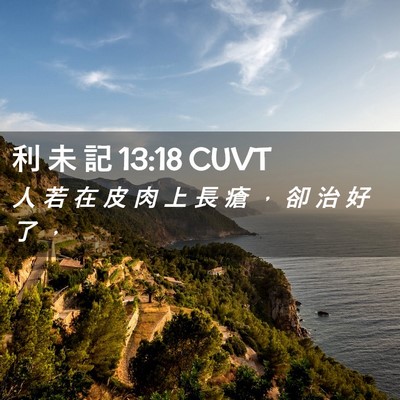 Picture 02 - 利 未 記 13:18 CUVT - 人 若 在 皮 肉 上 長 瘡 ， 卻 治 好 - Bible Verse Picture