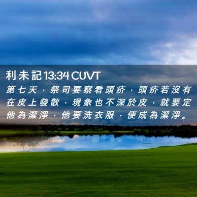 Picture 02 - 利 未 記 13:34 CUVT - 第 七 天 ， 祭 司 要 察 看 頭 疥 ， - Bible Verse Picture