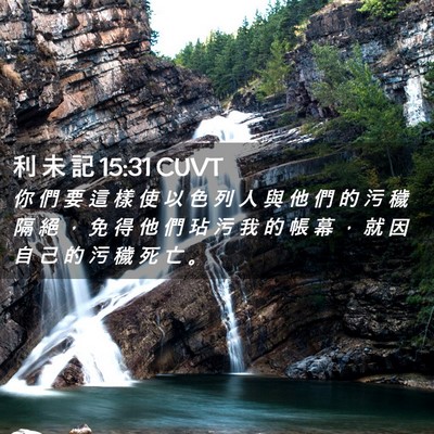 Picture 02 - 利 未 記 15:31 CUVT - 你 們 要 這 樣 使 以 色 列 人 與 他 - Bible Verse Picture