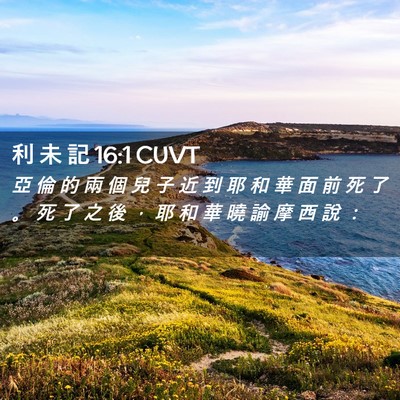 Picture 02 - 利 未 記 16:1 CUVT - 亞 倫 的 兩 個 兒 子 近 到 耶 和 華 - Bible Verse Picture