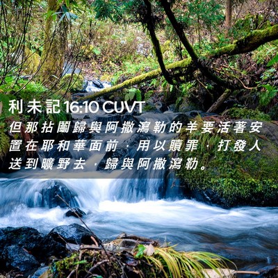 Picture 02 - 利 未 記 16:10 CUVT - 但 那 拈 鬮 歸 與 阿 撒 瀉 勒 的 羊 - Bible Verse Picture