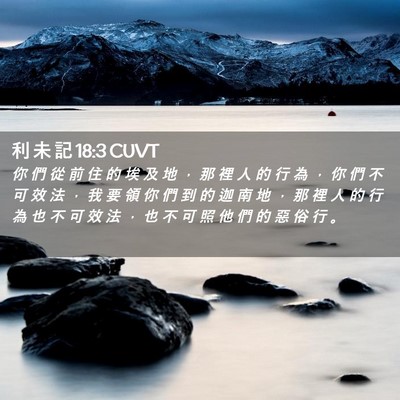 Picture 02 - 利 未 記 18:3 CUVT - 你 們 從 前 住 的 埃 及 地 ， 那 裡 - Bible Verse Picture