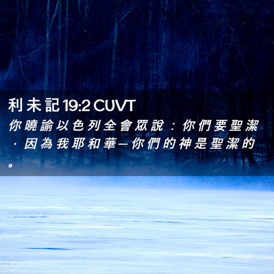 Picture 02 - 利 未 記 19:2 CUVT - 你 曉 諭 以 色 列 全 會 眾 說 ： 你 - Bible Verse Picture