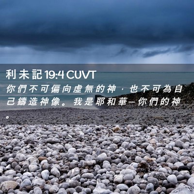Picture 02 - 利 未 記 19:4 CUVT - 你 們 不 可 偏 向 虛 無 的 神 ， 也 - Bible Verse Picture