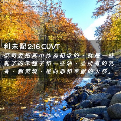 Picture 02 - 利 未 記 2:16 CUVT - 祭 司 要 把 其 中 作 為 紀 念 的 ， - Bible Verse Picture