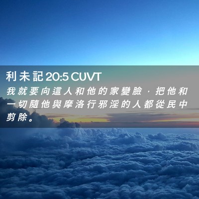 Picture 02 - 利 未 記 20:5 CUVT - 我 就 要 向 這 人 和 他 的 家 變 臉 - Bible Verse Picture