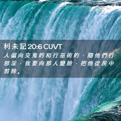 Picture 02 - 利 未 記 20:6 CUVT - 人 偏 向 交 鬼 的 和 行 巫 術 的 ， - Bible Verse Picture