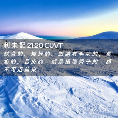 Picture 02 - 利 未 記 21:20 CUVT - 駝 背 的 、 矮 矬 的 、 眼 睛 有 毛 - Bible Verse Picture