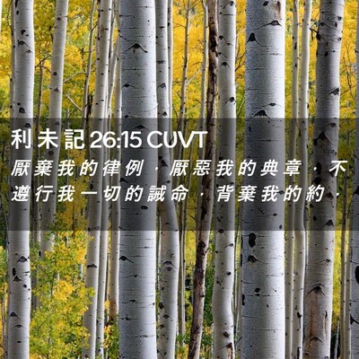 Picture 02 - 利 未 記 26:15 CUVT - 厭 棄 我 的 律 例 ， 厭 惡 我 的 典 - Bible Verse Picture