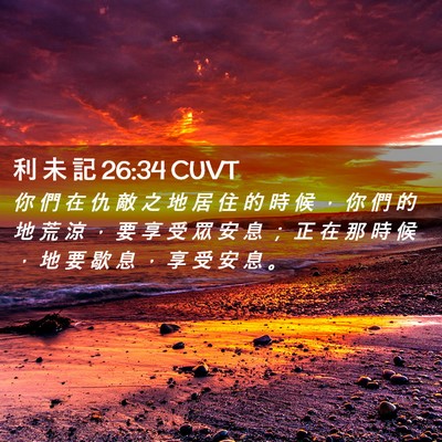 Picture 02 - 利 未 記 26:34 CUVT - 你 們 在 仇 敵 之 地 居 住 的 時 候 - Bible Verse Picture