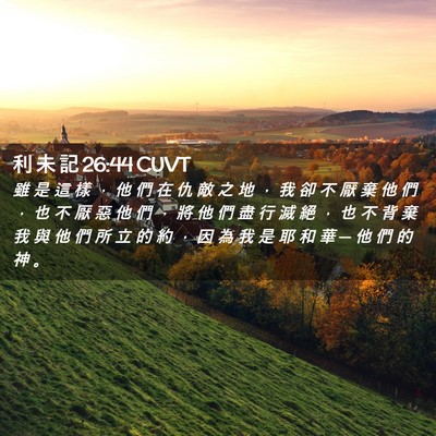 Picture 02 - 利 未 記 26:44 CUVT - 雖 是 這 樣 ， 他 們 在 仇 敵 之 地 - Bible Verse Picture