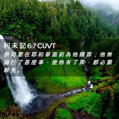 Picture 02 - 利 未 記 6:7 CUVT - 祭 司 要 在 耶 和 華 面 前 為 他 贖 - Bible Verse Picture