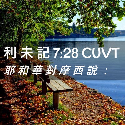Picture 02 - 利 未 記 7:28 CUVT - 耶 和 華 對 摩 西 說 - Bible Verse Picture