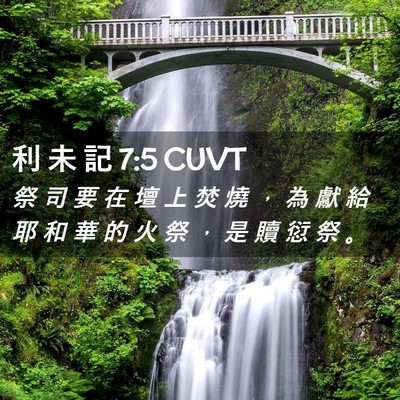 Picture 02 - 利 未 記 7:5 CUVT - 祭 司 要 在 壇 上 焚 燒 ， 為 獻 給 - Bible Verse Picture