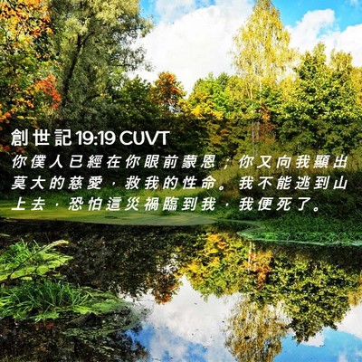 Picture 02 - 創 世 記 19:19 CUVT - 你 僕 人 已 經 在 你 眼 前 蒙 恩 ； - Bible Verse Picture