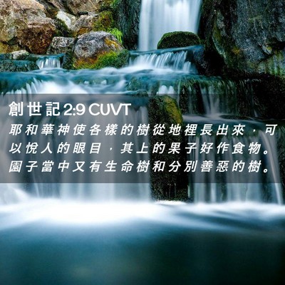Picture 02 - 創 世 記 2:9 CUVT - 耶 和 華 神 使 各 樣 的 樹 從 地 裡 - Bible Verse Picture