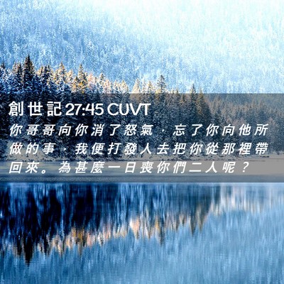Picture 02 - 創 世 記 27:45 CUVT - 你 哥 哥 向 你 消 了 怒 氣 ， 忘 了 - Bible Verse Picture