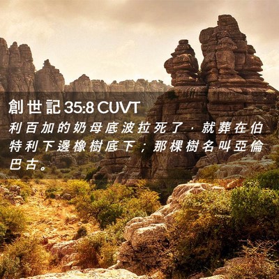 Picture 02 - 創 世 記 35:8 CUVT - 利 百 加 的 奶 母 底 波 拉 死 了 ， - Bible Verse Picture