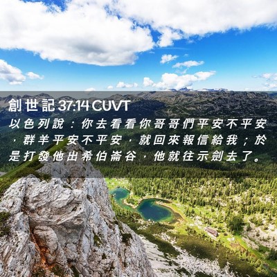 Picture 02 - 創 世 記 37:14 CUVT - 以 色 列 說 ： 你 去 看 看 你 哥 哥 - Bible Verse Picture