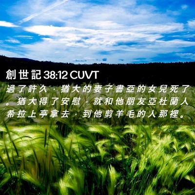 Picture 02 - 創 世 記 38:12 CUVT - 過 了 許 久 ， 猶 大 的 妻 子 書 亞 - Bible Verse Picture