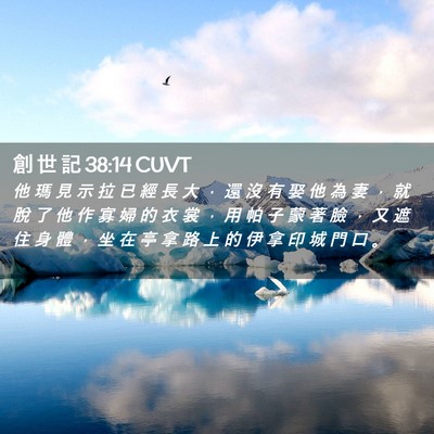 Picture 02 - 創 世 記 38:14 CUVT - 他 瑪 見 示 拉 已 經 長 大 ， 還 沒 - Bible Verse Picture