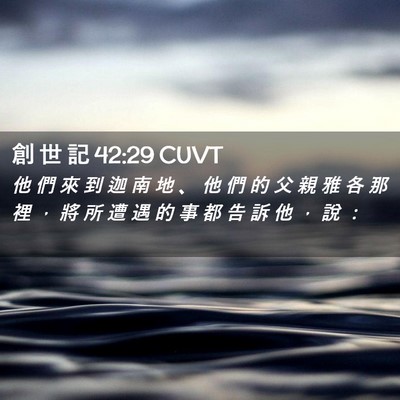 Picture 02 - 創 世 記 42:29 CUVT - 他 們 來 到 迦 南 地 、 他 們 的 父 - Bible Verse Picture