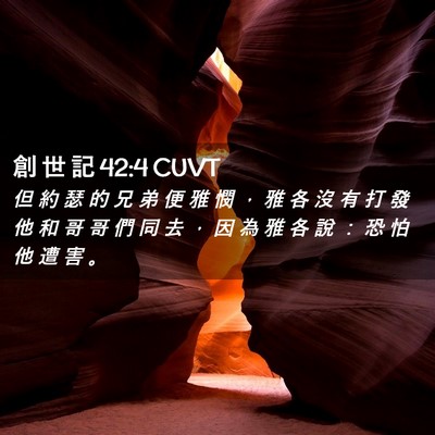 Picture 02 - 創 世 記 42:4 CUVT - 但 約 瑟 的 兄 弟 便 雅 憫 ， 雅 各 - Bible Verse Picture