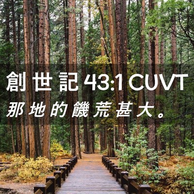 Picture 02 - 創 世 記 43:1 CUVT - 那 地 的 饑 荒 甚 大 - Bible Verse Picture