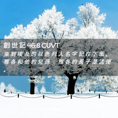 Picture 02 - 創 世 記 46:8 CUVT - 來 到 埃 及 的 以 色 列 人 名 字 記 - Bible Verse Picture