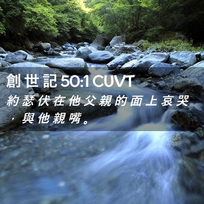 Picture 02 - 創 世 記 50:1 CUVT - 約 瑟 伏 在 他 父 親 的 面 上 哀 哭 - Bible Verse Picture